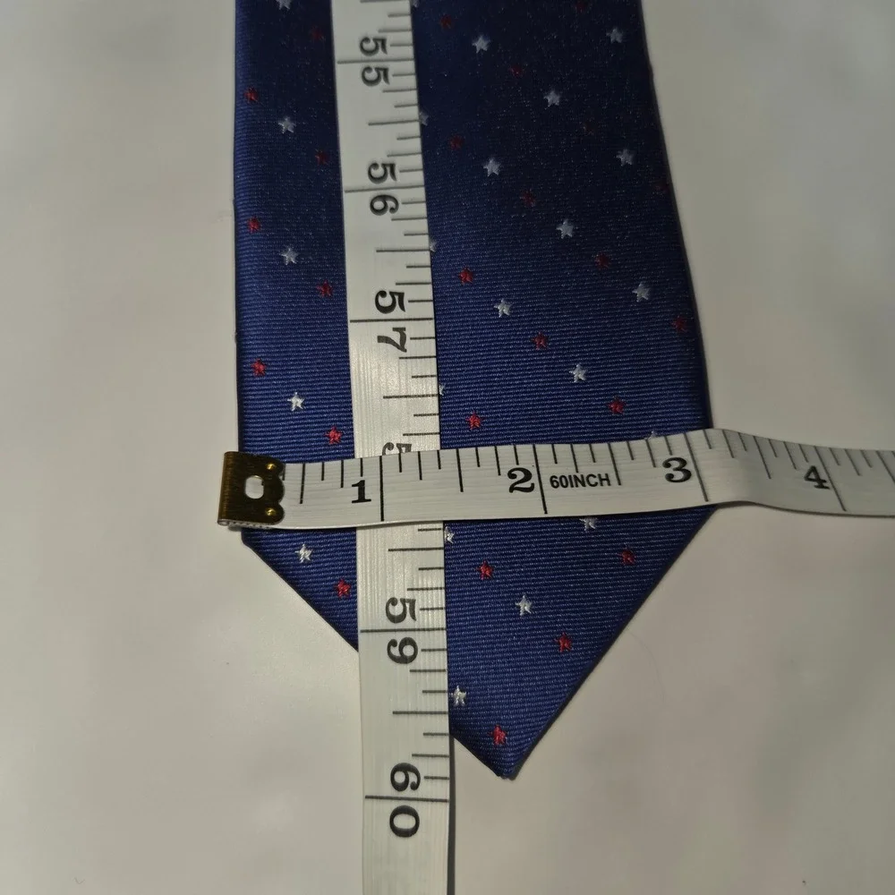 Bespoke New York Tie Men's‎ Polyester Blue Star Print Necktie USA